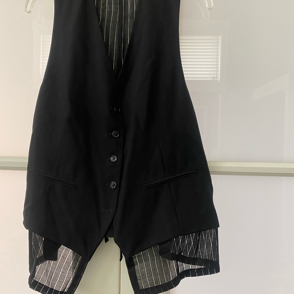 Ann Demeulemeester Textured Black Vest